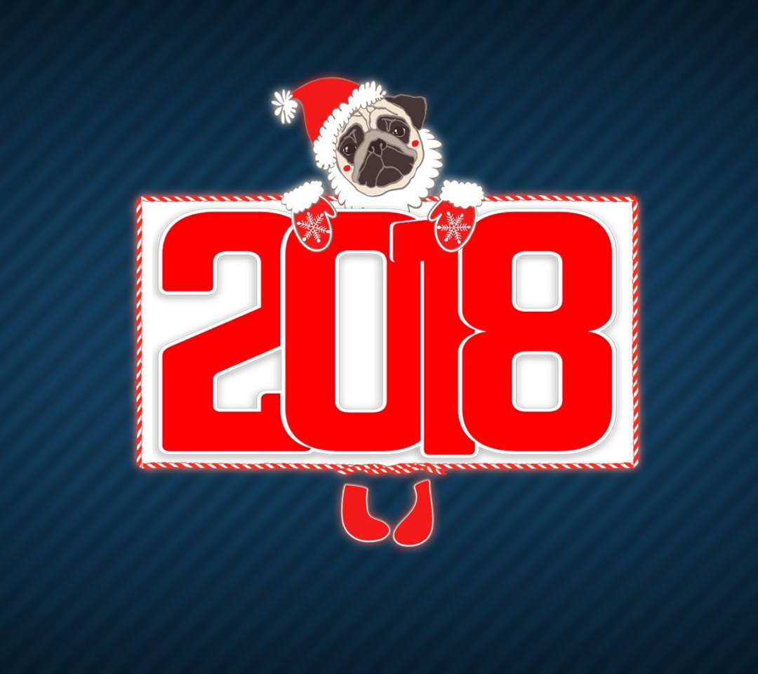 Das 2018 New Year Chinese horoscope year of the Dog Wallpaper 1080x960