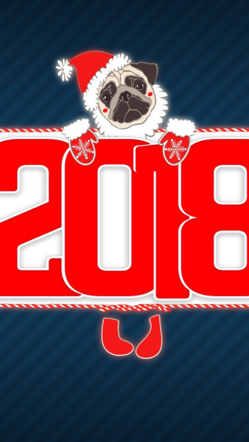 Das 2018 New Year Chinese horoscope year of the Dog Wallpaper 360x640