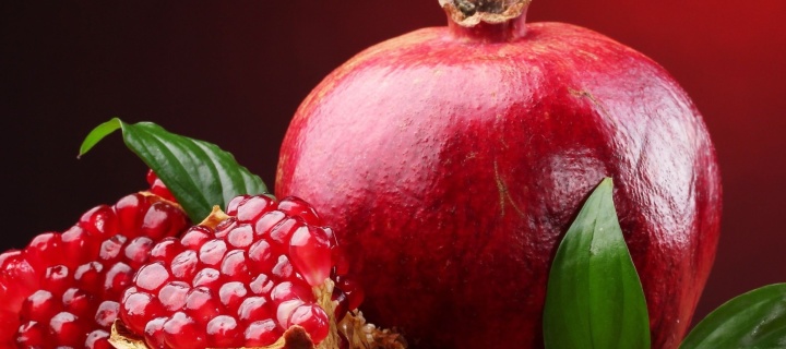 Das Ripe fruit pomegranate Wallpaper 720x320