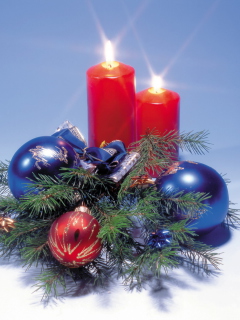 Обои New Year Candles 240x320