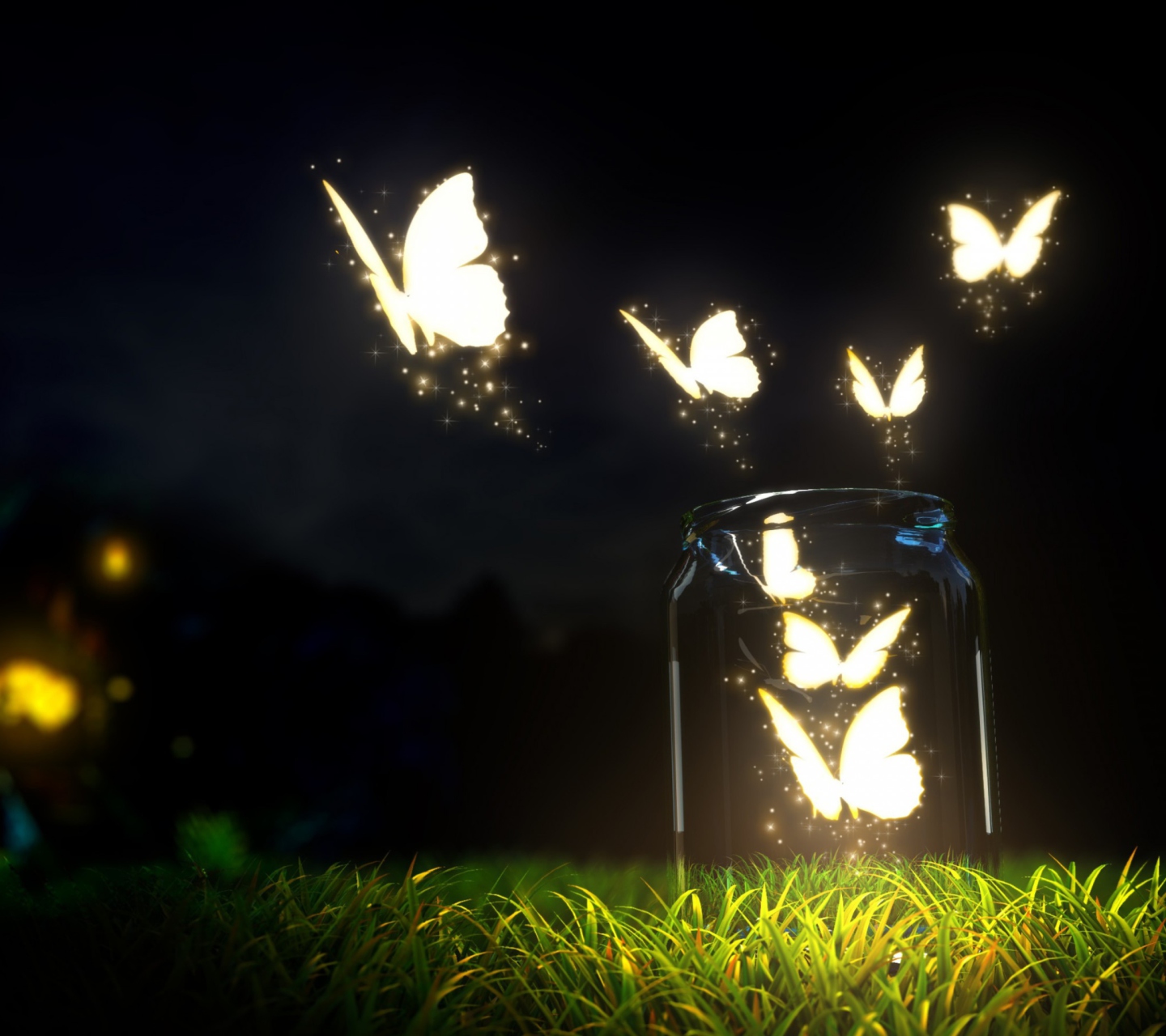 Screenshot №1 pro téma Light Butterflies 1440x1280
