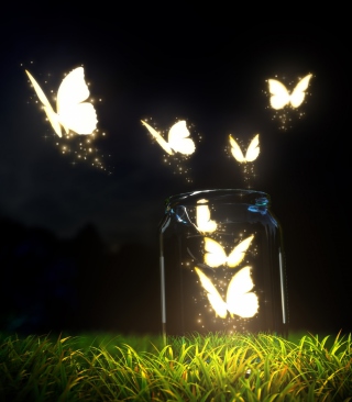 Kostenloses Light Butterflies Wallpaper für Nokia Lumia 925