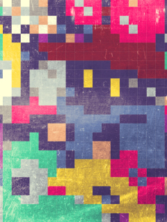 Das Colorful Mosaic Abstraction Wallpaper 240x320