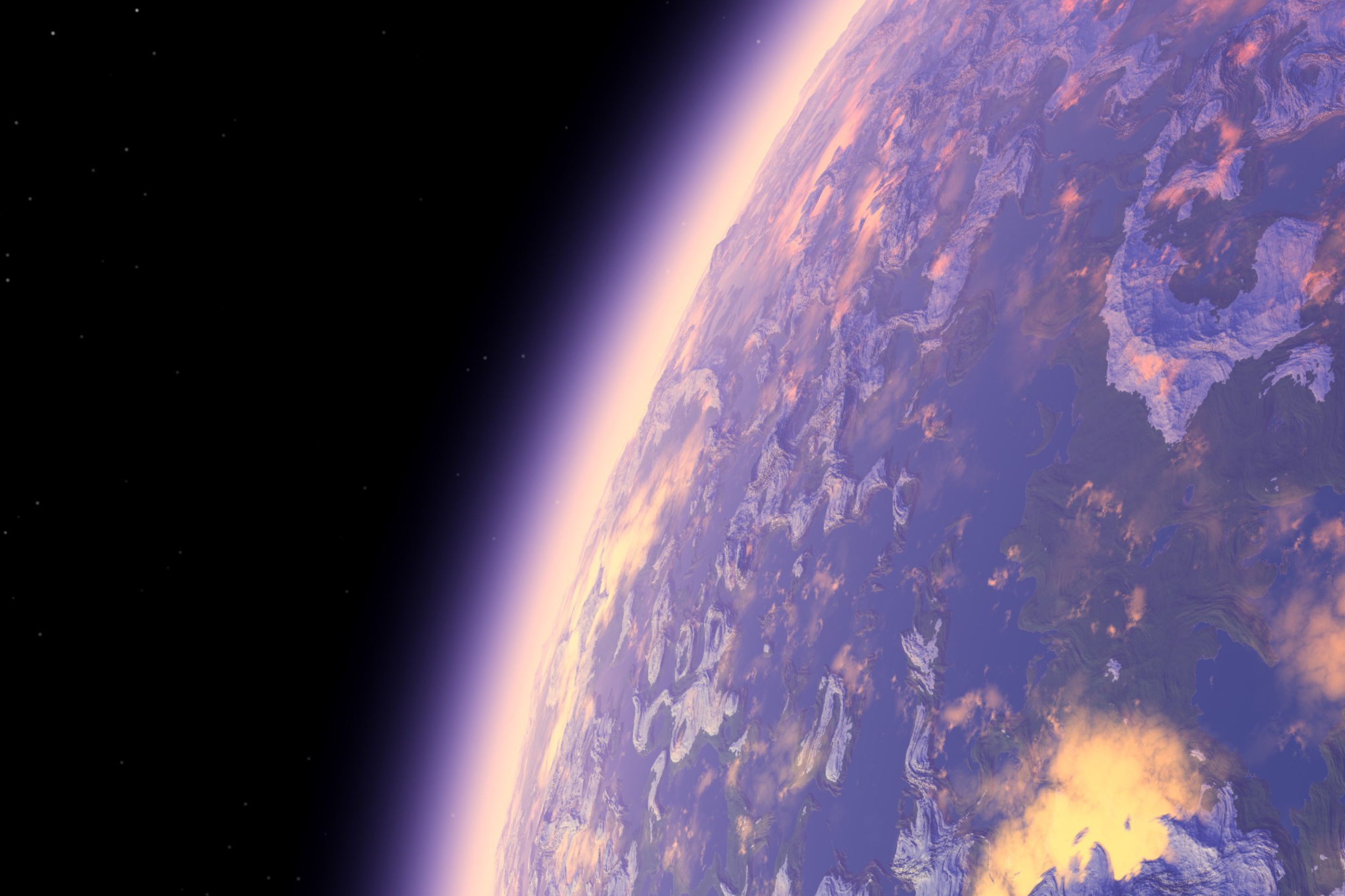 Screenshot №1 pro téma Purple Planet 2880x1920