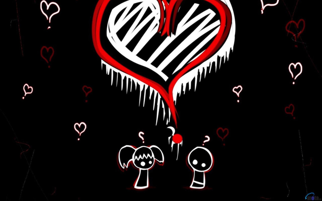 Das Emo Hearts Wallpaper 1280x800