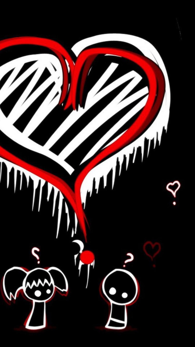 Das Emo Hearts Wallpaper 640x1136