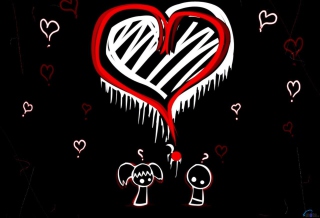 Emo Hearts Wallpaper for Android, iPhone and iPad