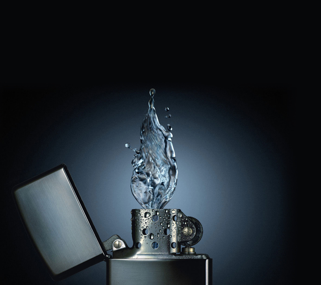 Das Zippo Water Fire Wallpaper 1080x960