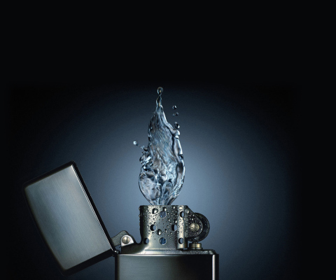 Zippo Water Fire wallpaper 480x400