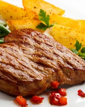 Sfondi Steak and potatoes 176x220