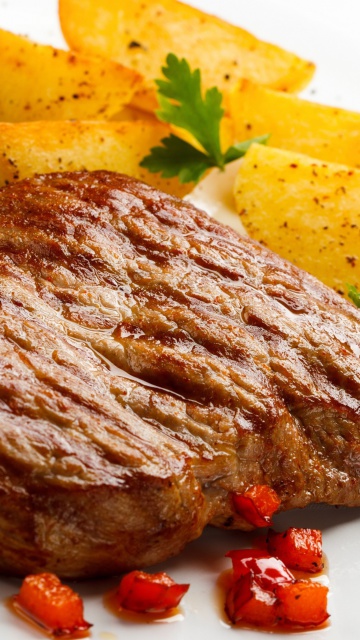 Sfondi Steak and potatoes 360x640
