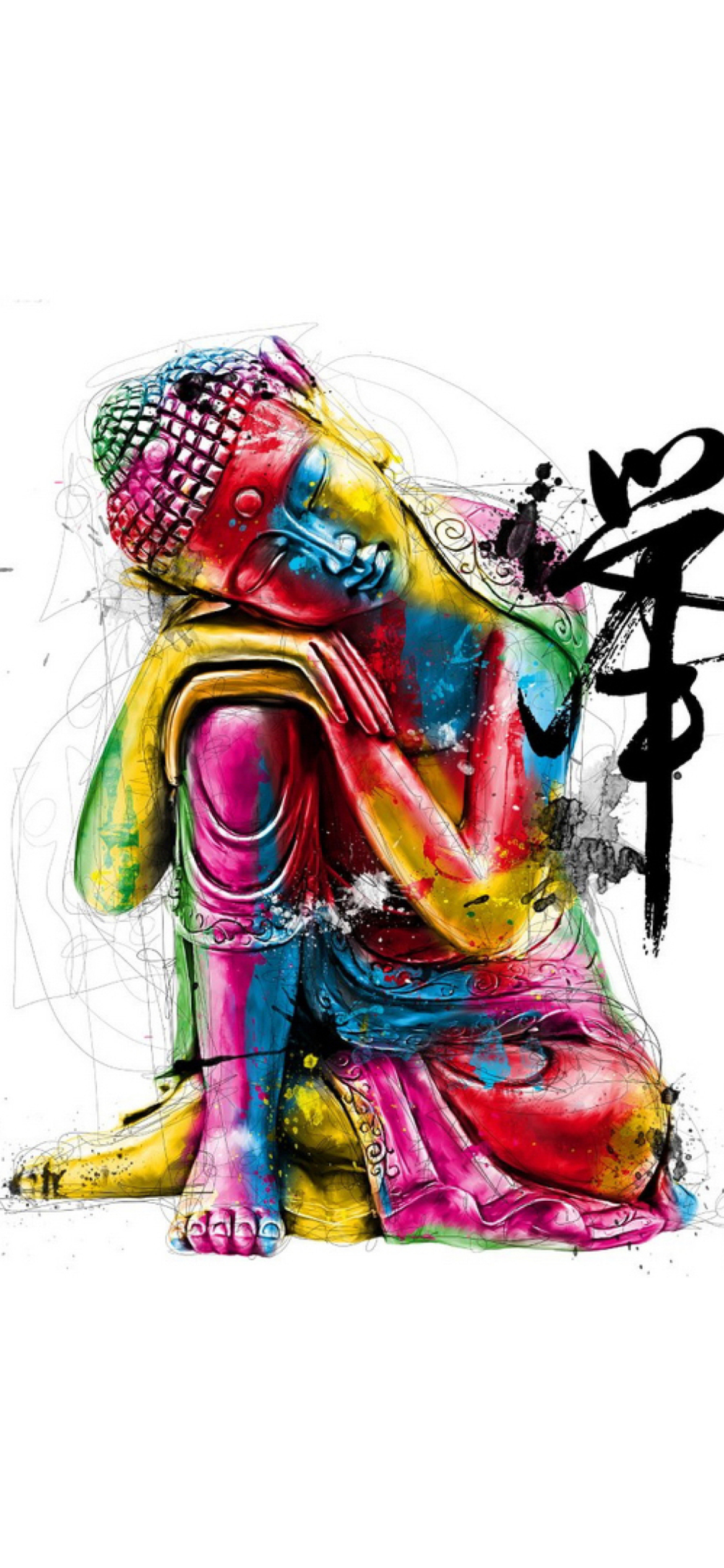 Colorful Buddha wallpaper 1170x2532