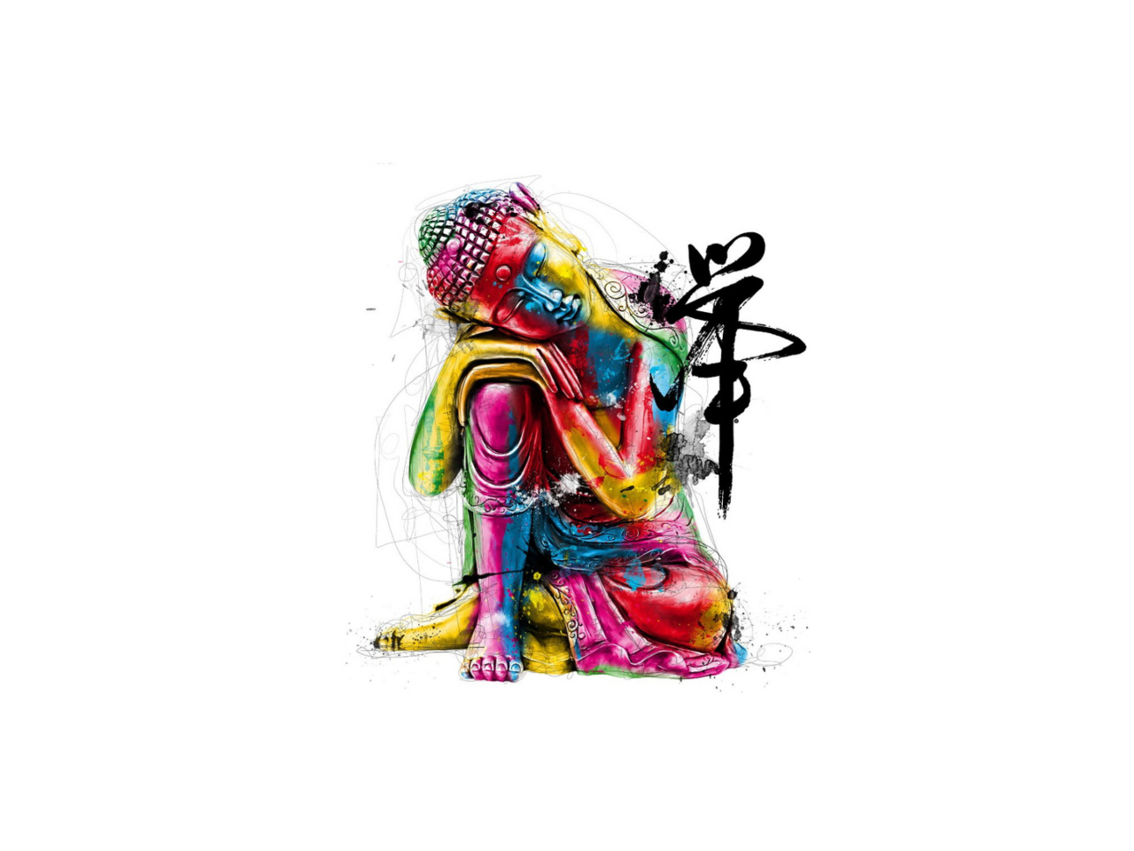 Das Colorful Buddha Wallpaper 1280x960