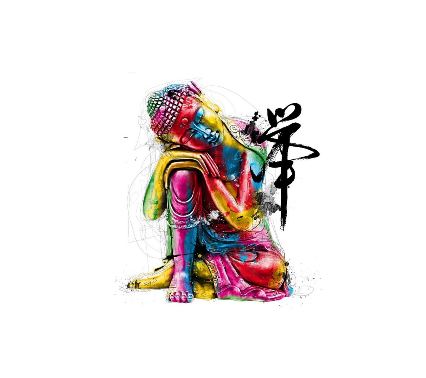 Das Colorful Buddha Wallpaper 1440x1280