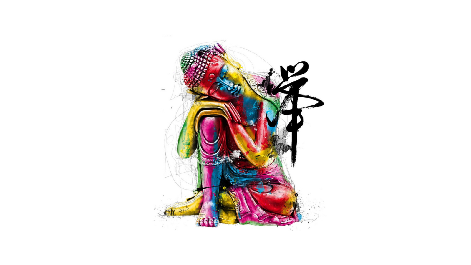 Das Colorful Buddha Wallpaper 1600x900