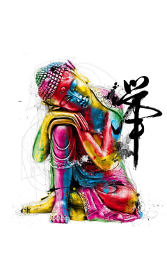 Обои Colorful Buddha 240x400