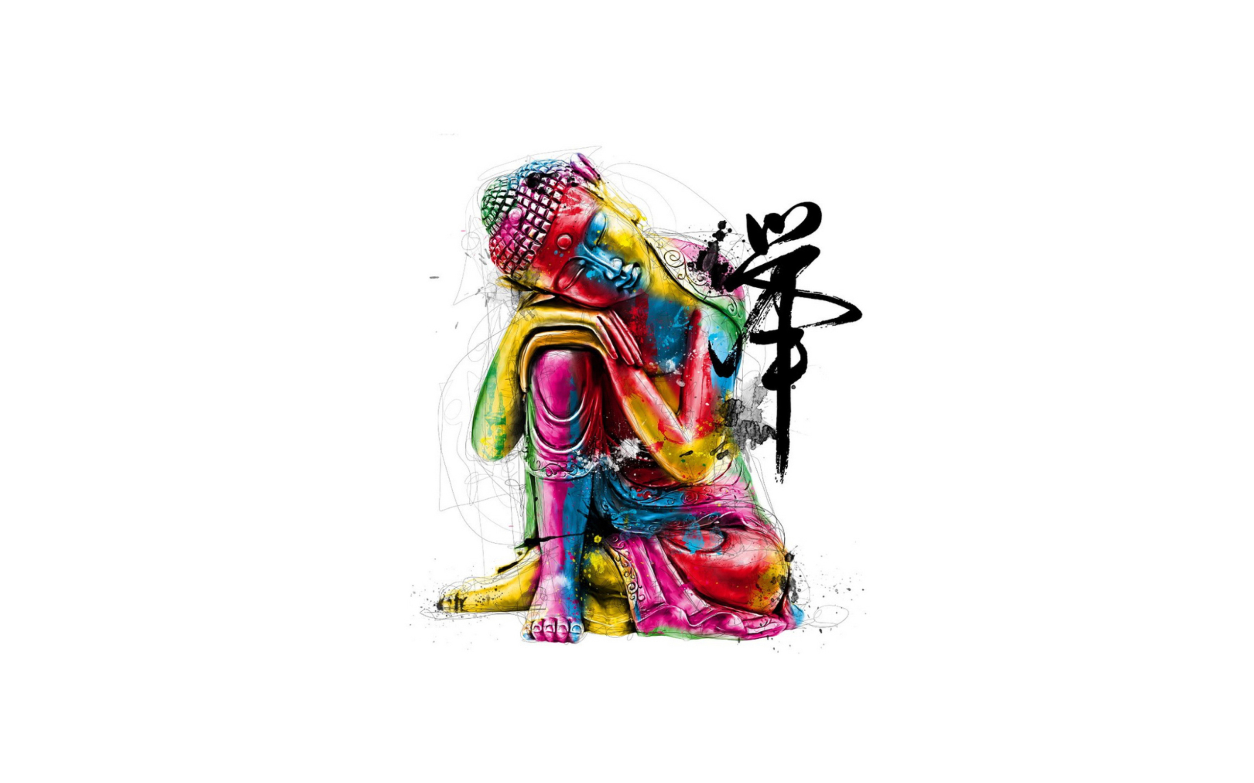 Colorful Buddha wallpaper 2560x1600