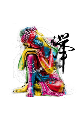 Das Colorful Buddha Wallpaper 320x480