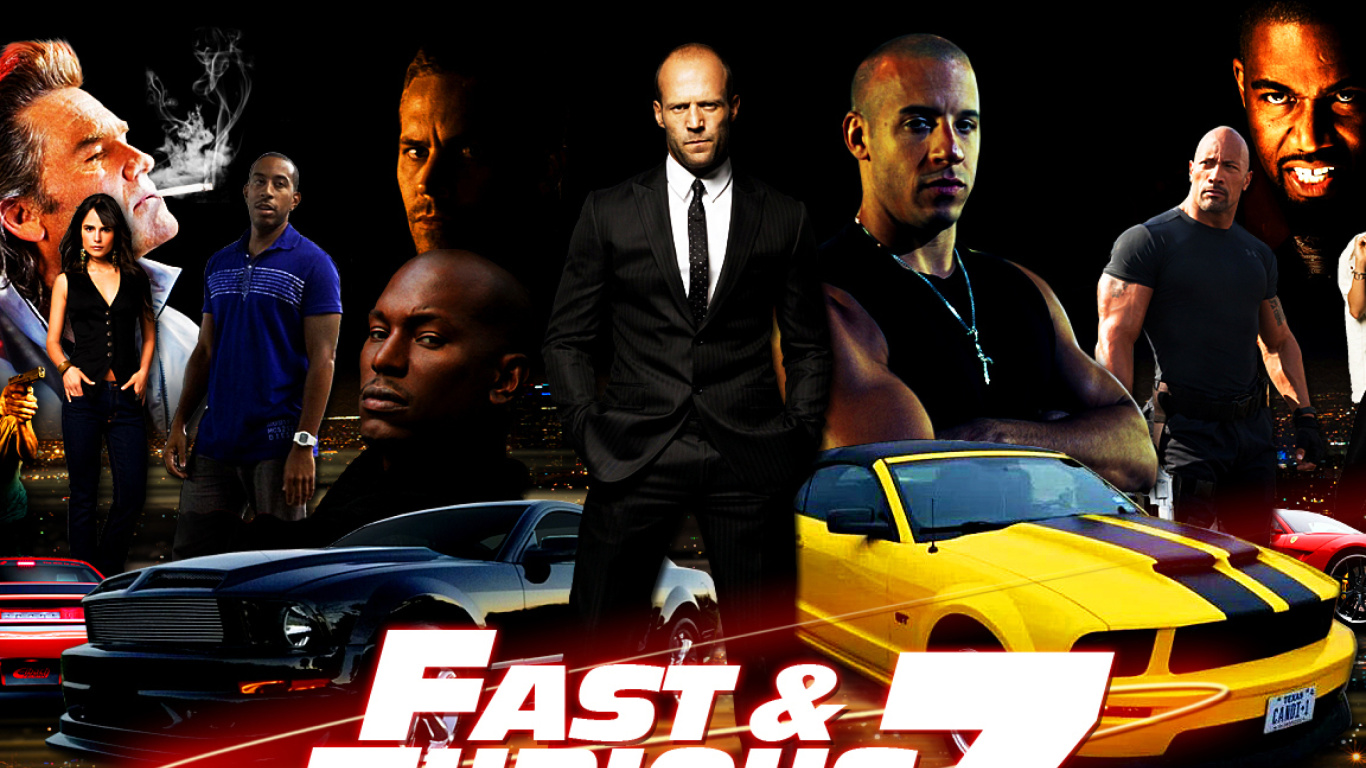Sfondi Fast and Furious 7 Movie 1366x768