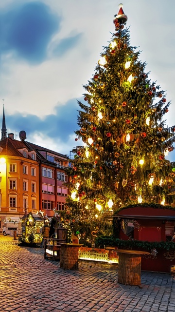 Обои Riga Christmas Market 360x640