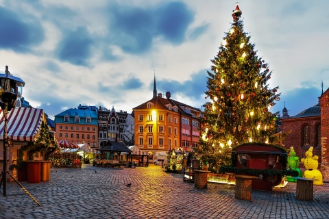 Riga Christmas Market wallpaper 480x320