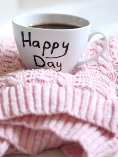 Das Happy Day Coffee Wallpaper 240x320