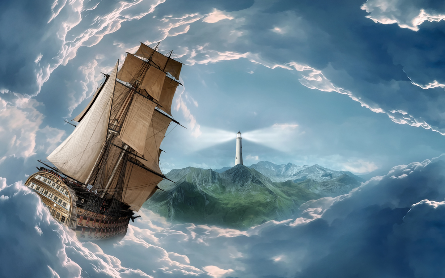 Big Ship In Storm screenshot #1 1440x900