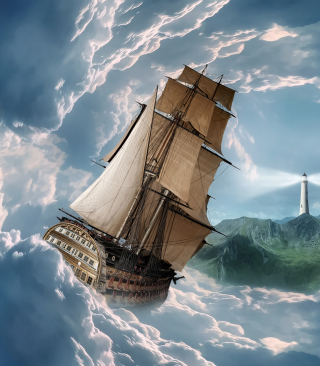 Big Ship In Storm sfondi gratuiti per iPhone 4S