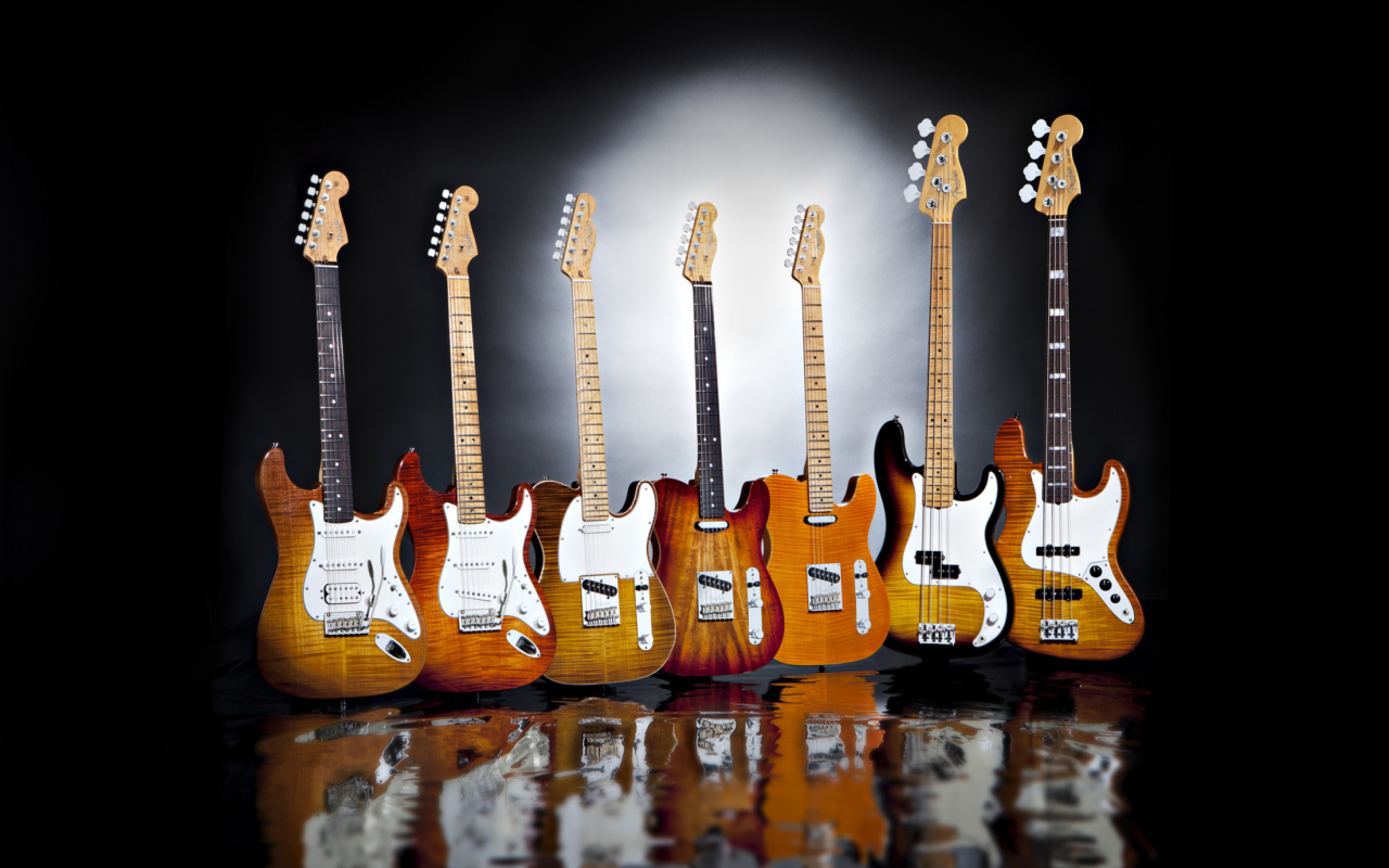 Das Fender Guitars Series Wallpaper 1280x800