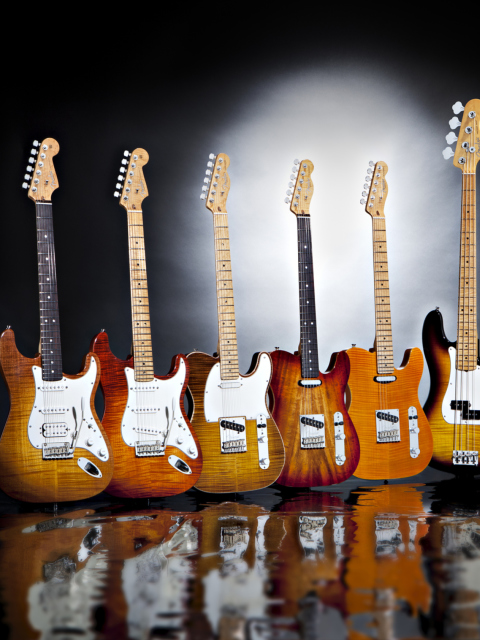 Das Fender Guitars Series Wallpaper 480x640