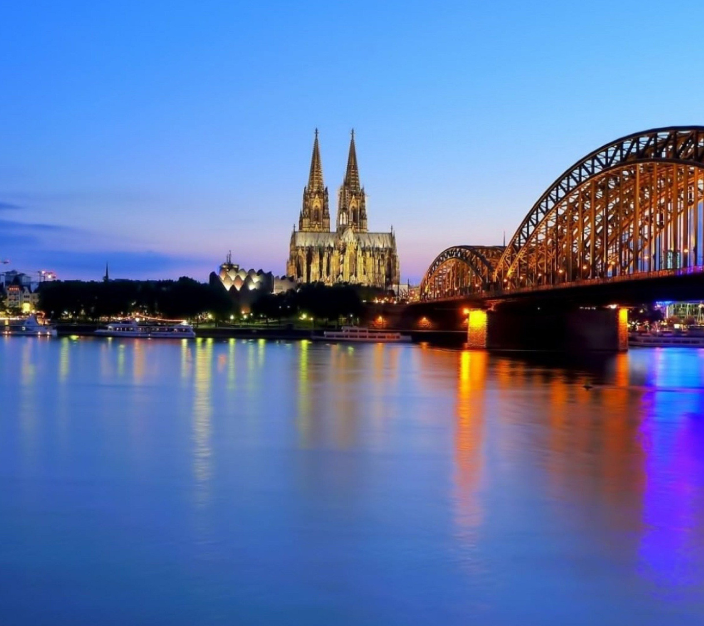 Обои Cologne Cathedral HDR 1440x1280