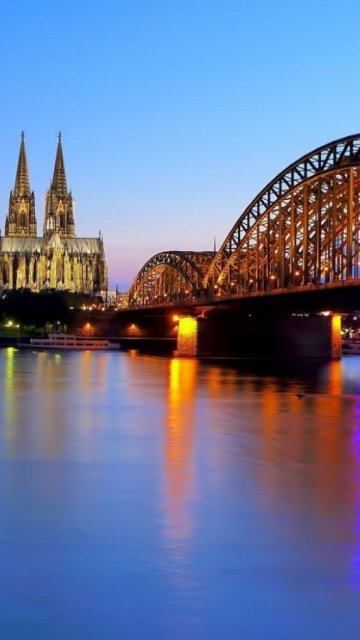 Sfondi Cologne Cathedral HDR 360x640