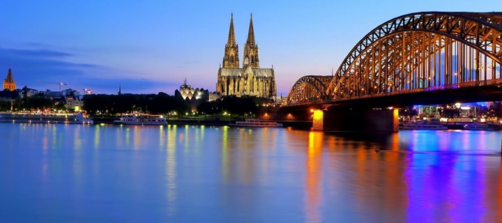 Fondo de pantalla Cologne Cathedral HDR 720x320