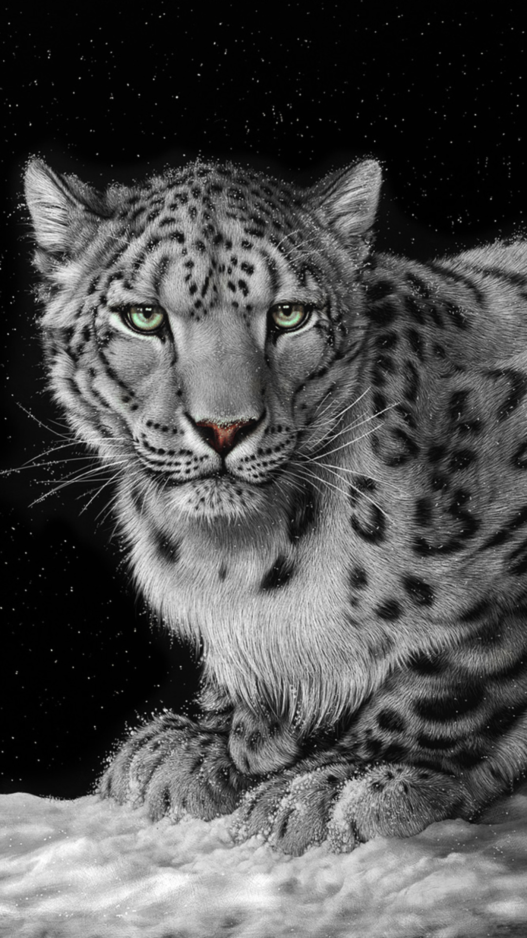 Fondo de pantalla Snow Leopard 1080x1920