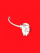 Sfondi Elephant On Red Backgrpund 132x176