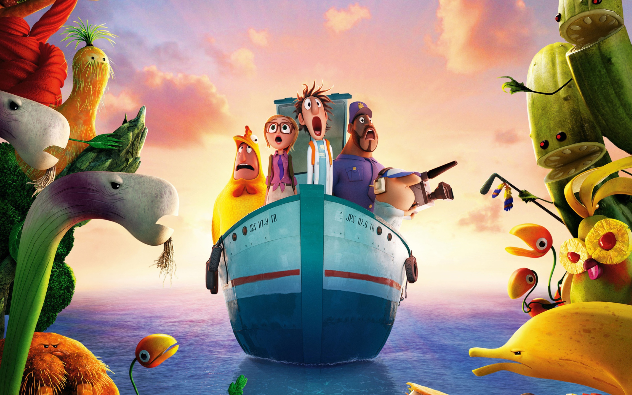 Screenshot №1 pro téma Cloudy With Chance Of Meatballs 2 2013 2560x1600