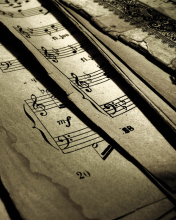 Old Music Sheets wallpaper 176x220