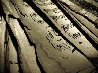 Old Music Sheets wallpaper 320x240