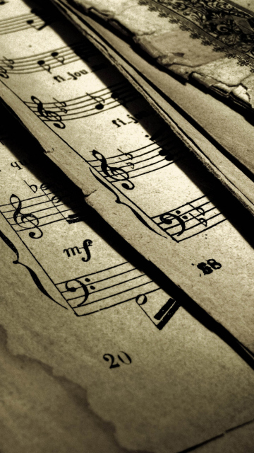 Old Music Sheets wallpaper 360x640