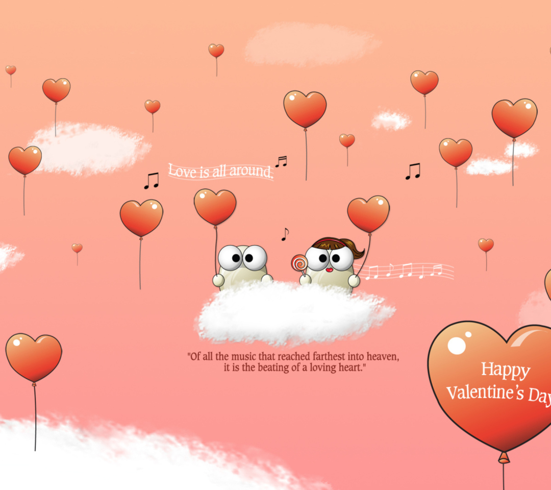 Das Happy Valentine's Day Wallpaper 1080x960