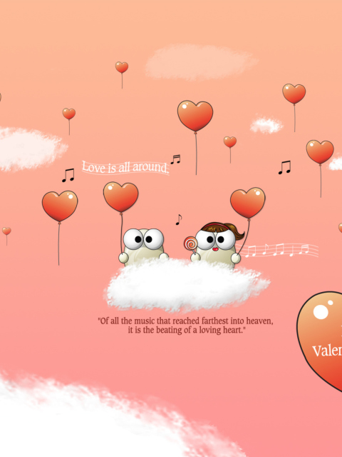 Das Happy Valentine's Day Wallpaper 480x640