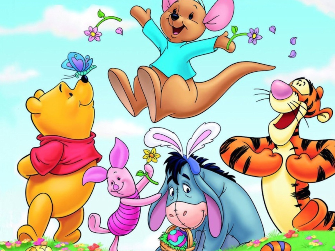 Fondo de pantalla Winnie The Pooh Easter 1152x864