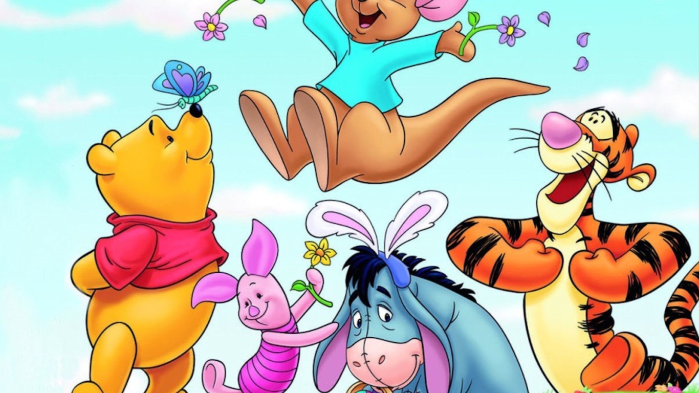 Winnie The Pooh Easter wallpaper 1366x768