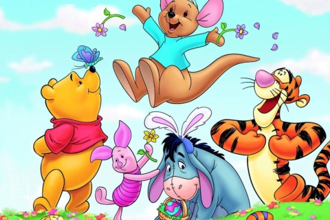 Обои Winnie The Pooh Easter 480x320