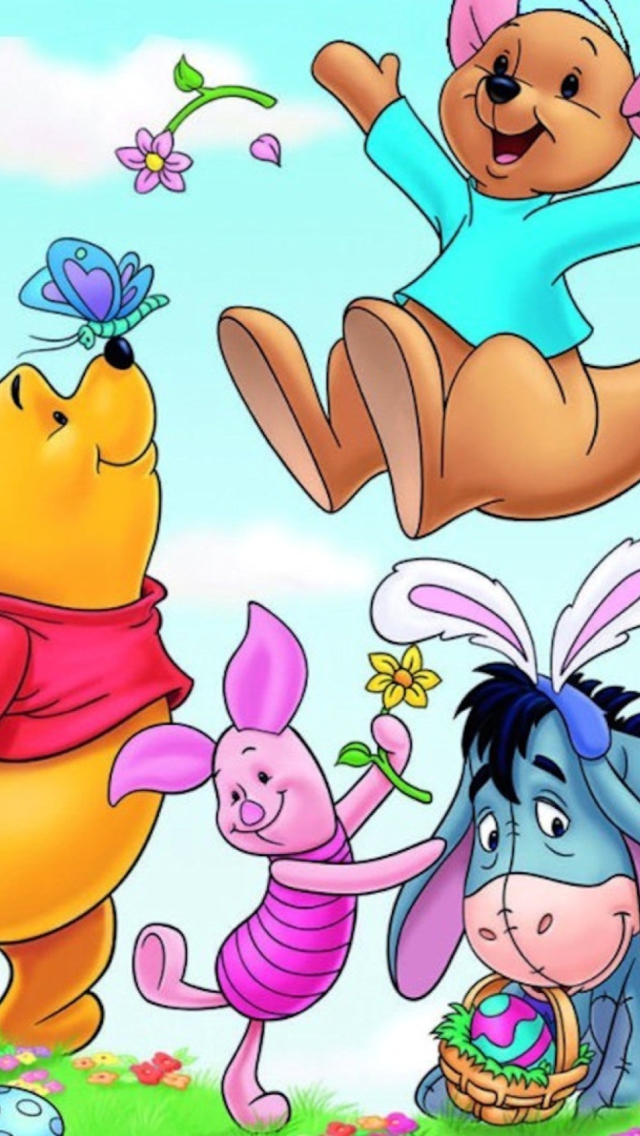 Fondo de pantalla Winnie The Pooh Easter 640x1136