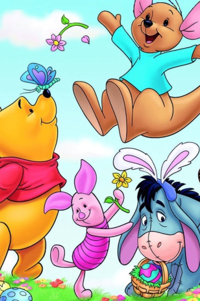 Das Winnie The Pooh Easter Wallpaper 640x960