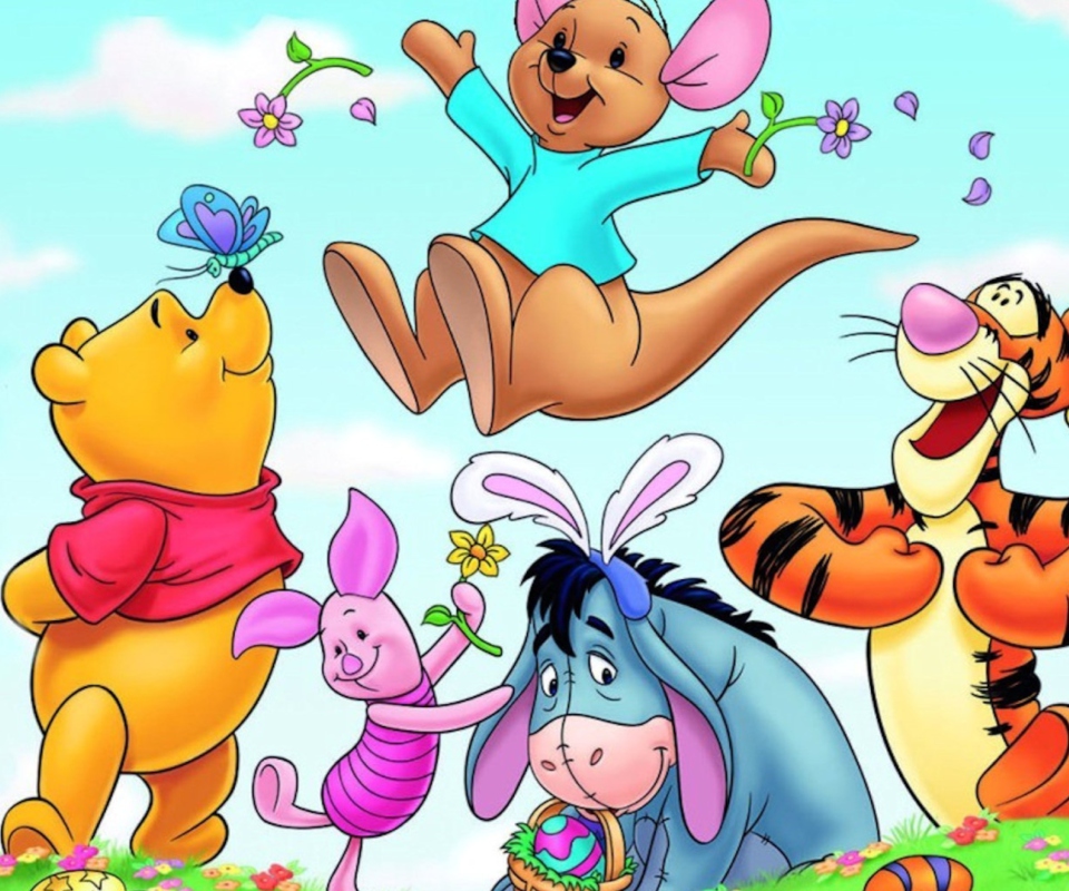 Das Winnie The Pooh Easter Wallpaper 960x800