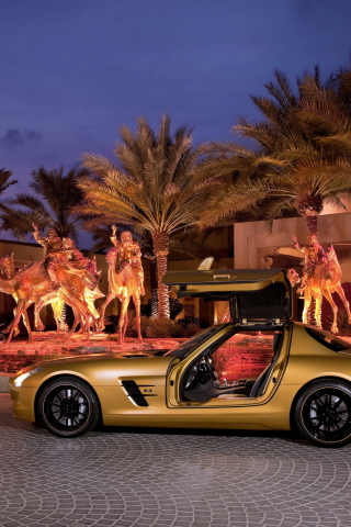 Sfondi Mercedes-Benz SLS AMG 320x480