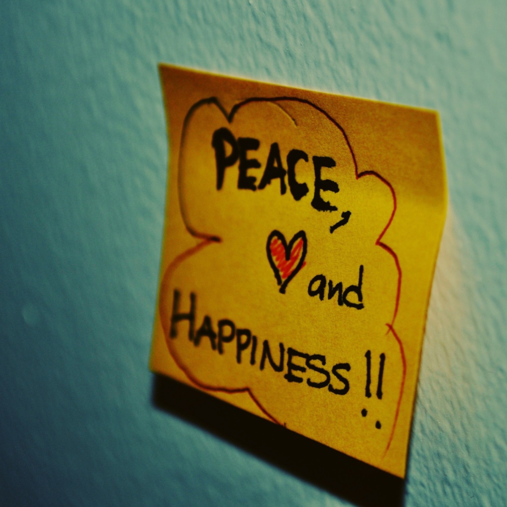 Fondo de pantalla Peace Love And Happiness 1024x1024