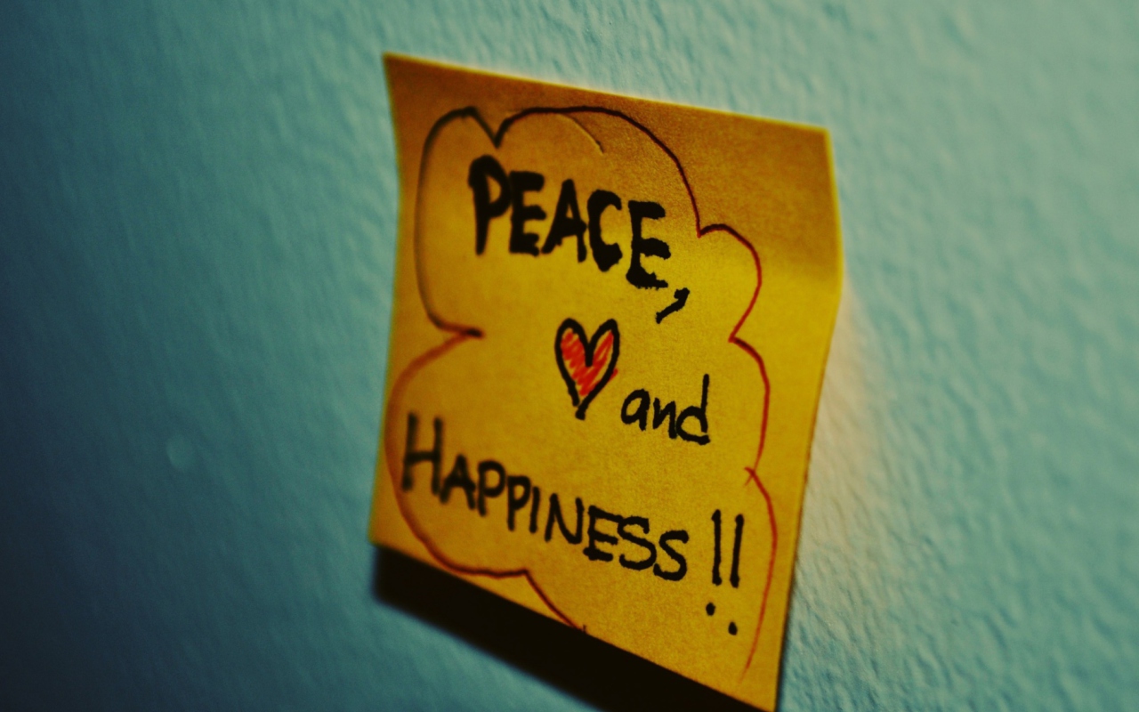 Screenshot №1 pro téma Peace Love And Happiness 1280x800